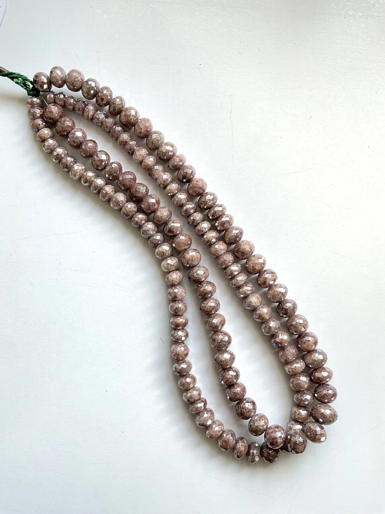 sillimanite faceted beads