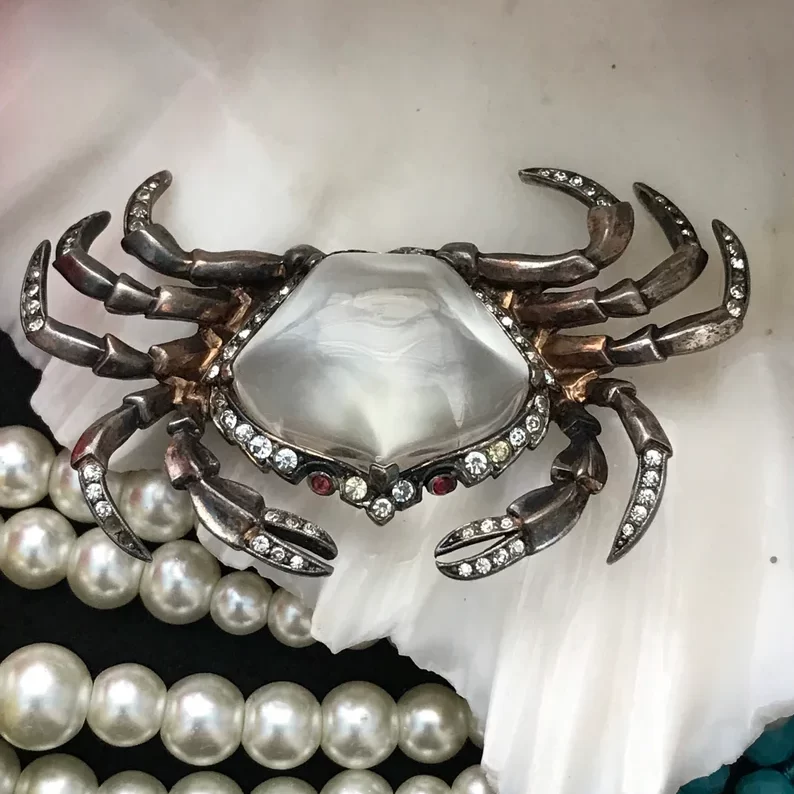 trifari crab jelly belly brooch