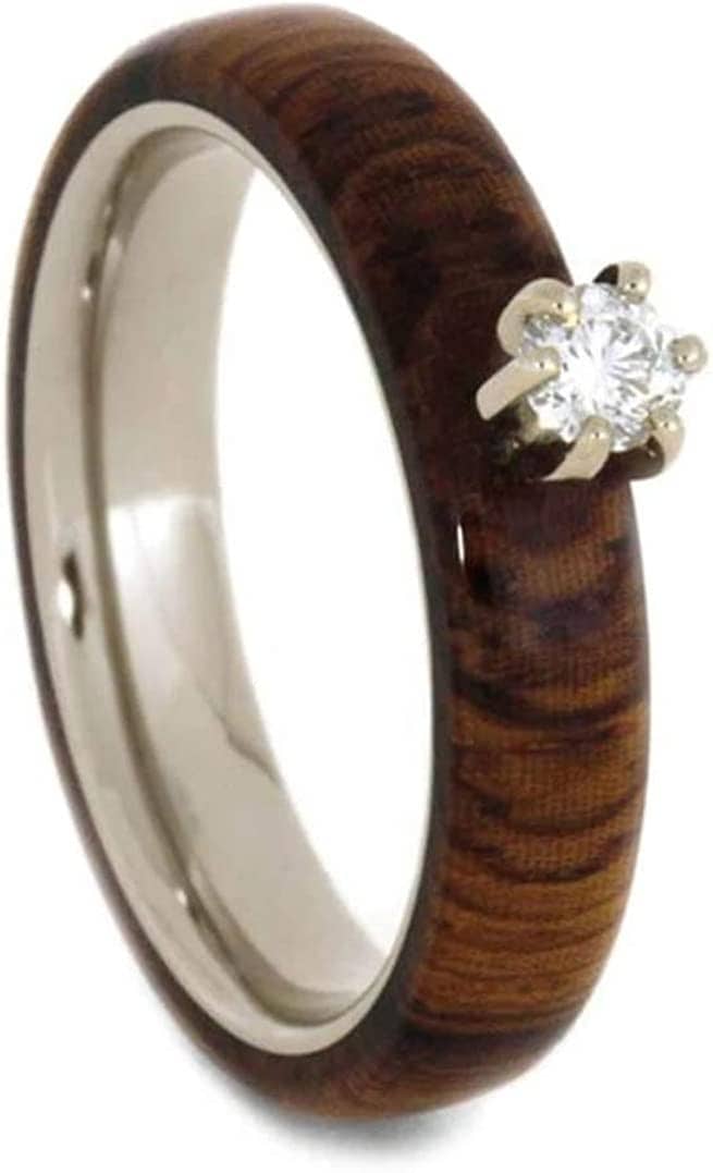 Honduran Rosewood with diamond ring