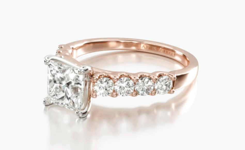 14k rose gold engagement ring