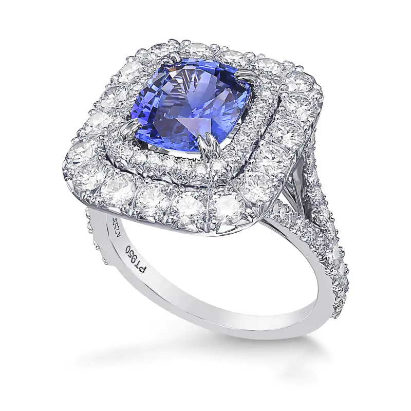4 carat blue sapphire and diamond ring