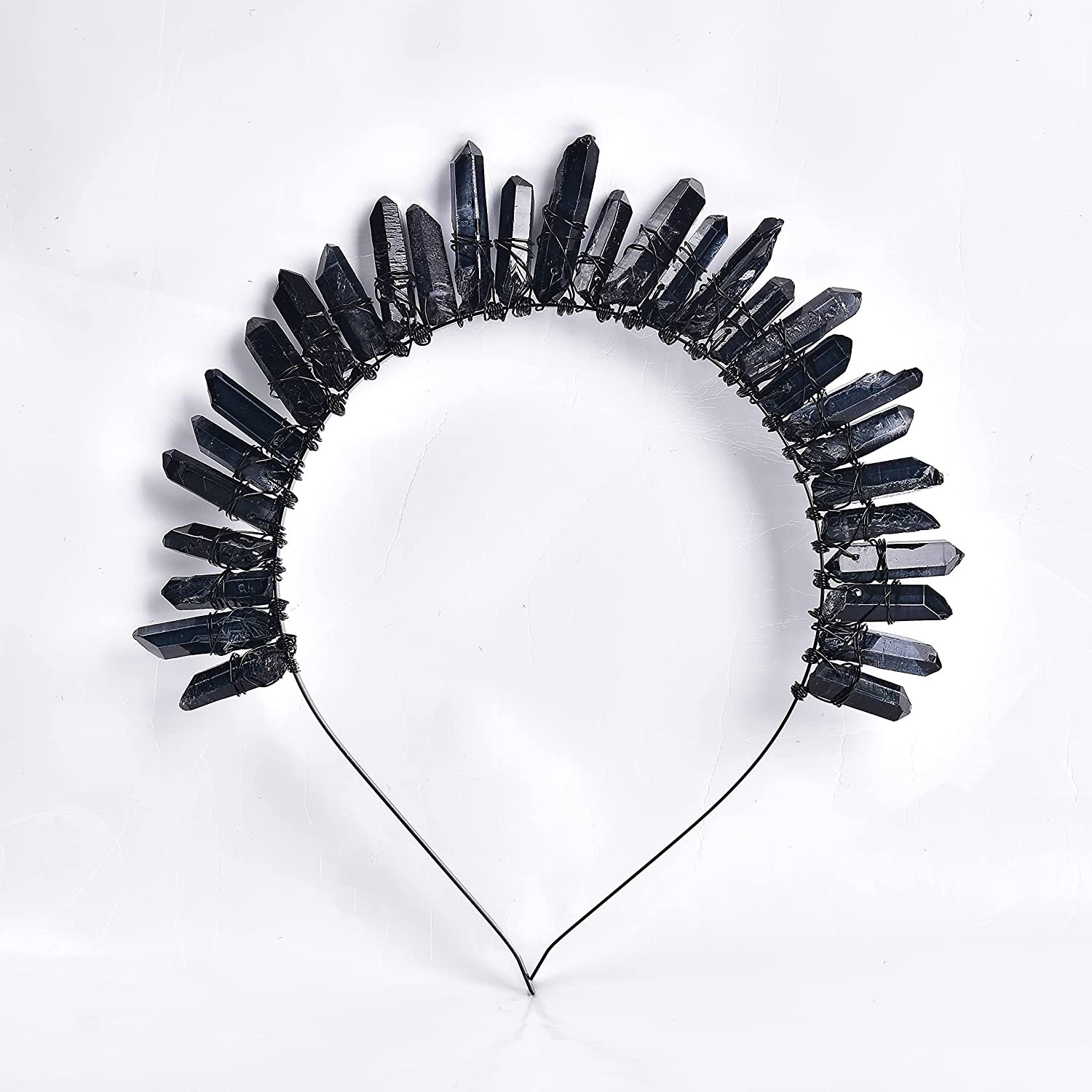 black quartz headband tiara