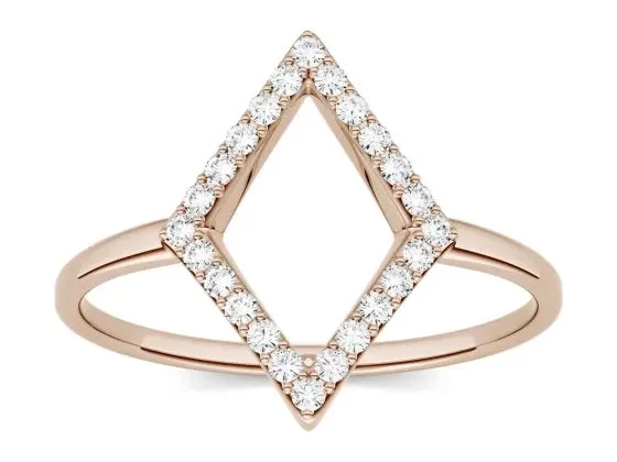 rose gold forever one moissanite fashion ring