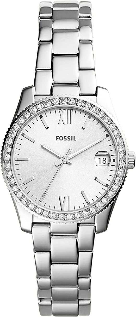 fossil women's stainless steel case watch