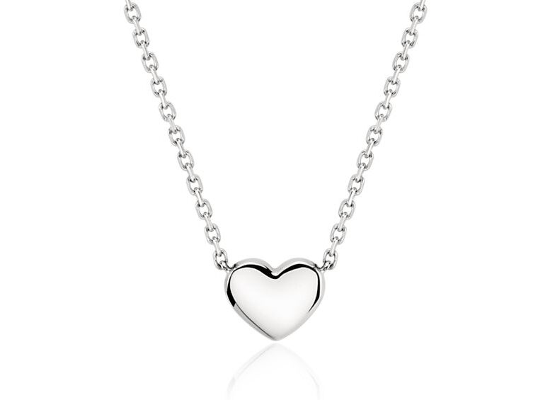 mini heart platinum necklace