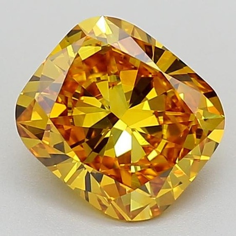 Fancy Deep Yellowish Orange Cushion Lab Created Diamond