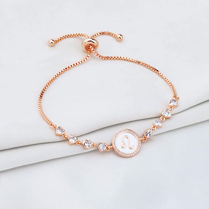 rose gold zodiac sign bracelet