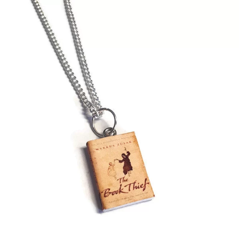 the book thief charm necklace