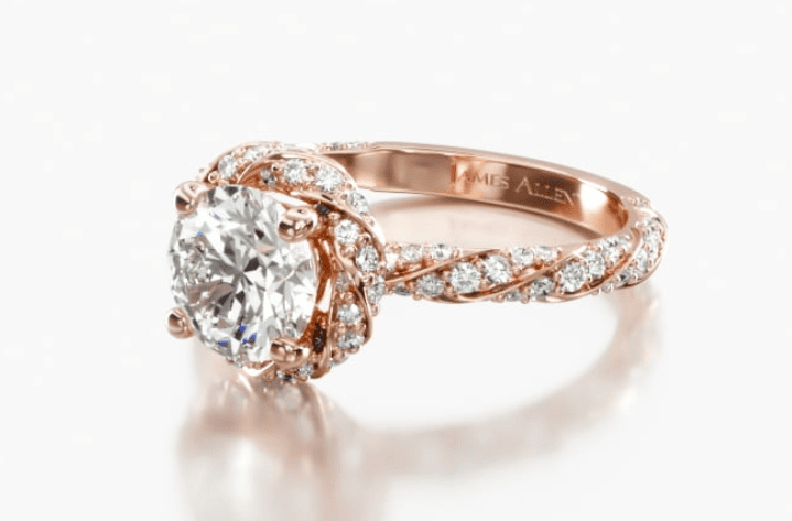 2 carat diamond twisted engagement ring