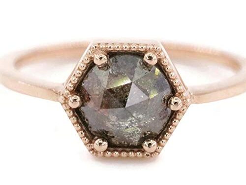 rose cut gray diamond ring