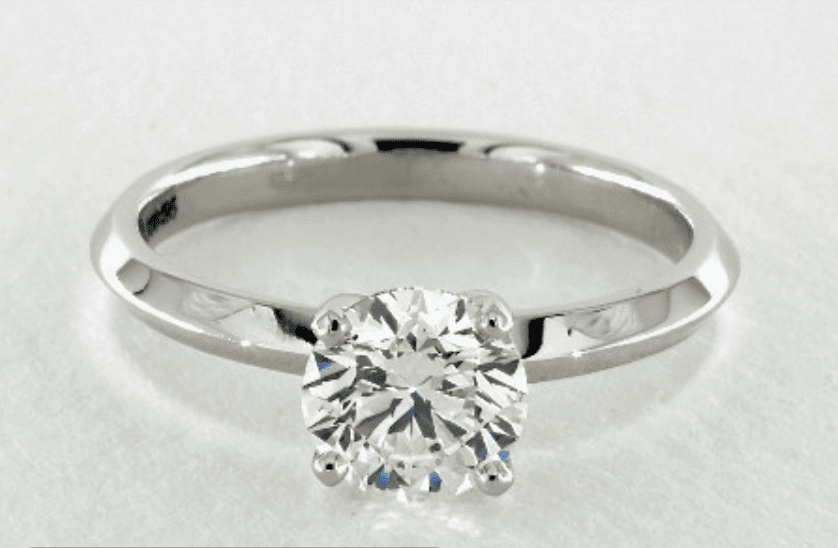 1 carat H-I1 solitaire engagement ring