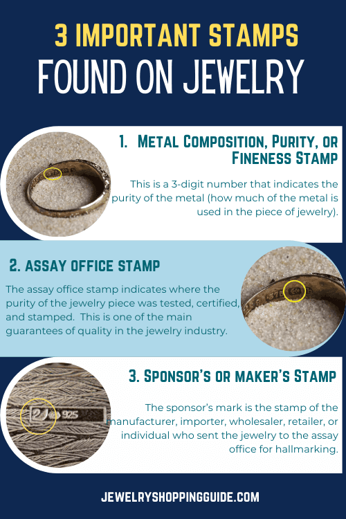 3 important stamps found on jewelry