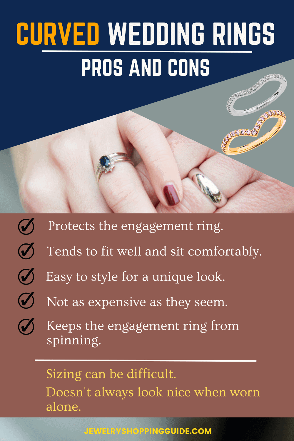 curved wedding rings pros and cons