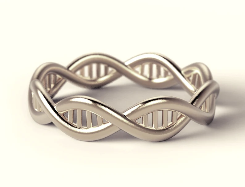dna style wedding ring