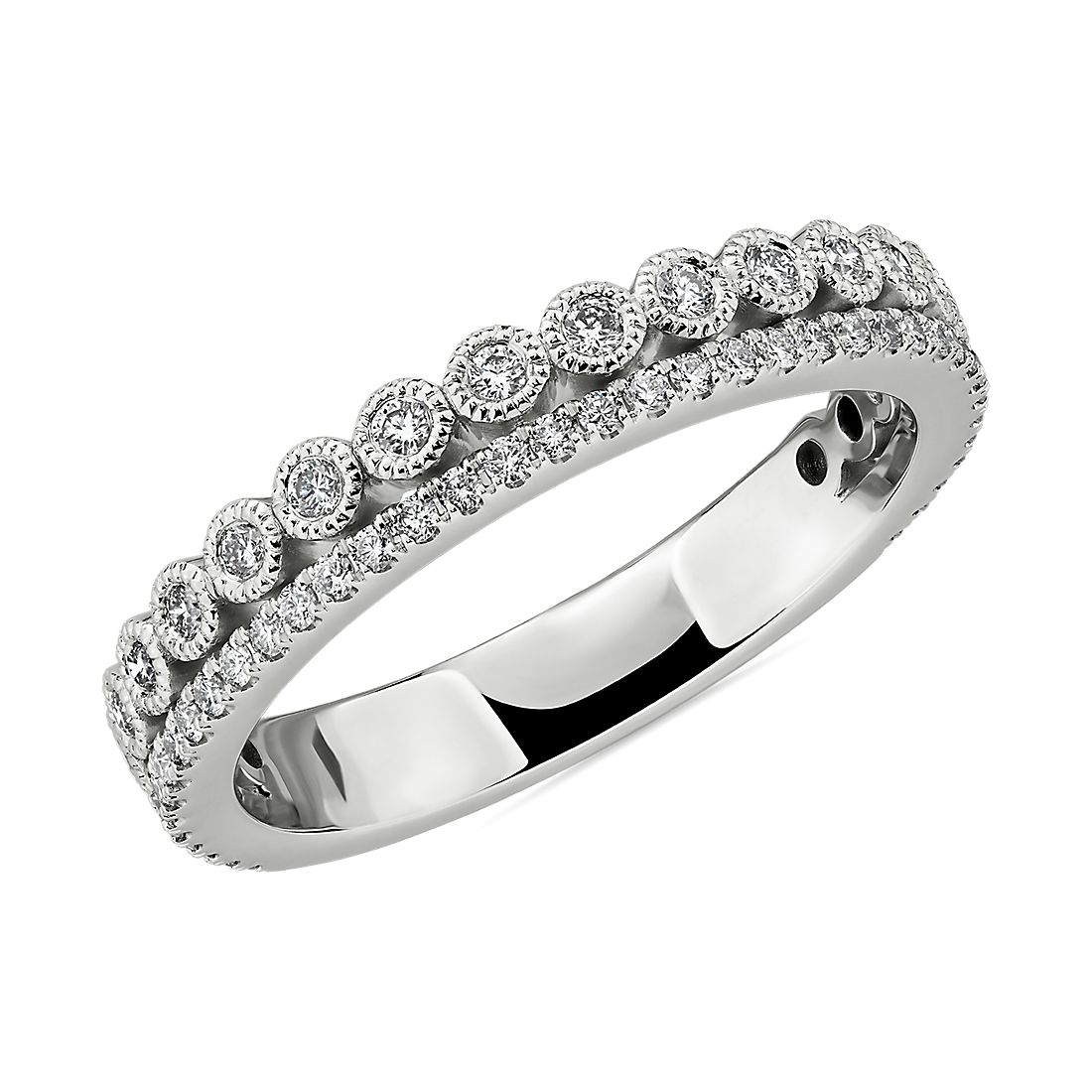 pave and milgrain wedding ring