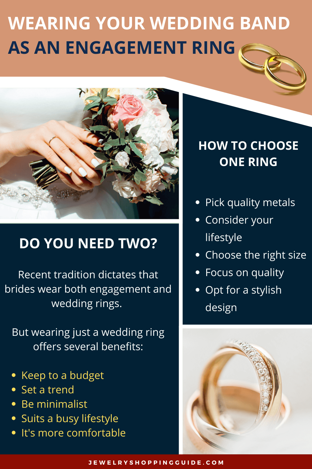 wearing your wedding band as engagement ring guide