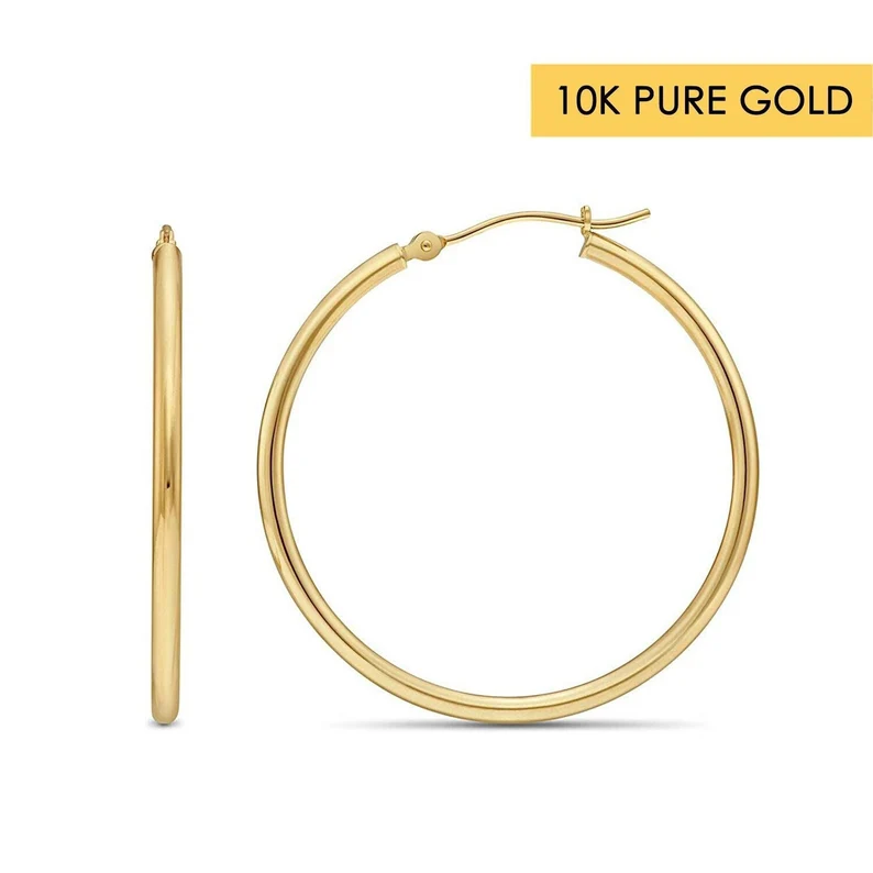 10k gold hoop earrings
