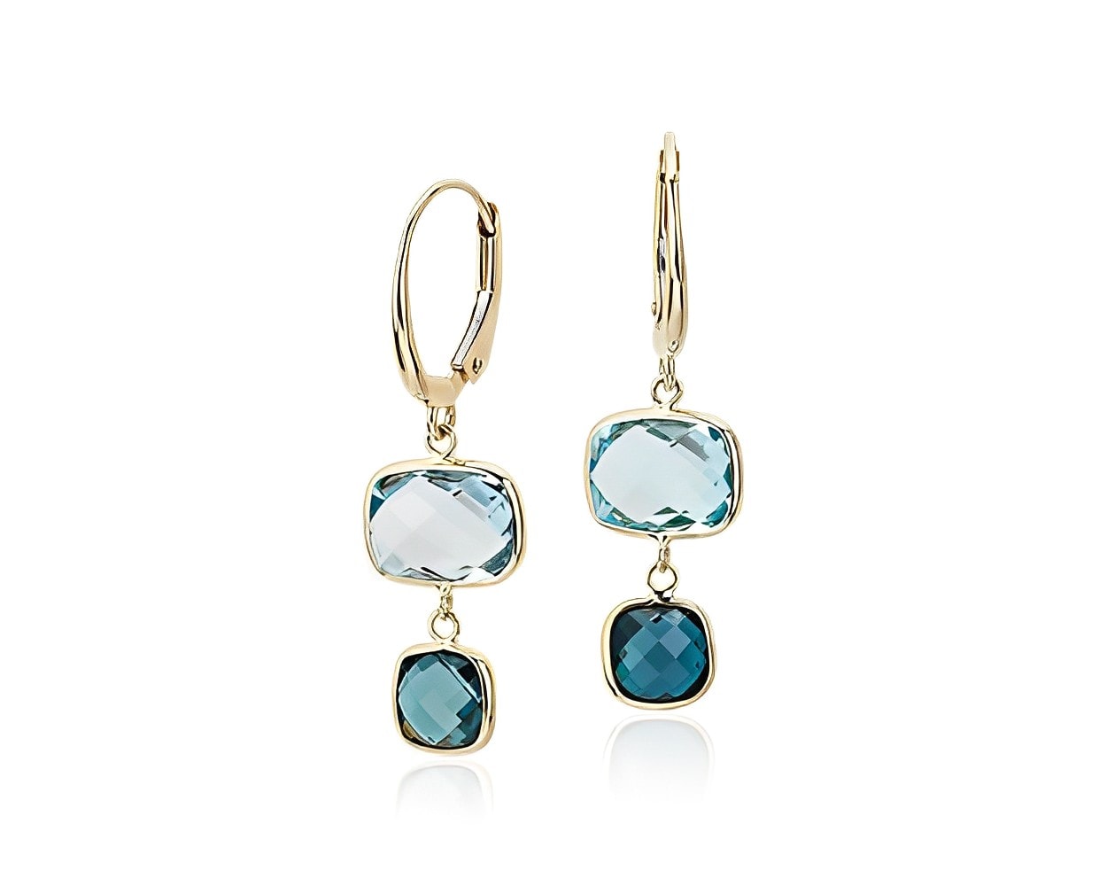 blue topaz drop earrings