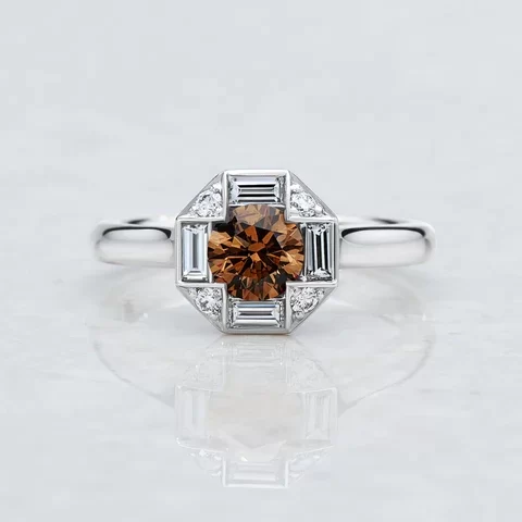 chocolate diamond engagement ring