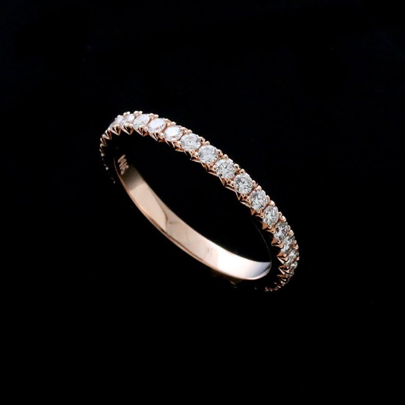 French Cut Down Eternity Wedding Ring