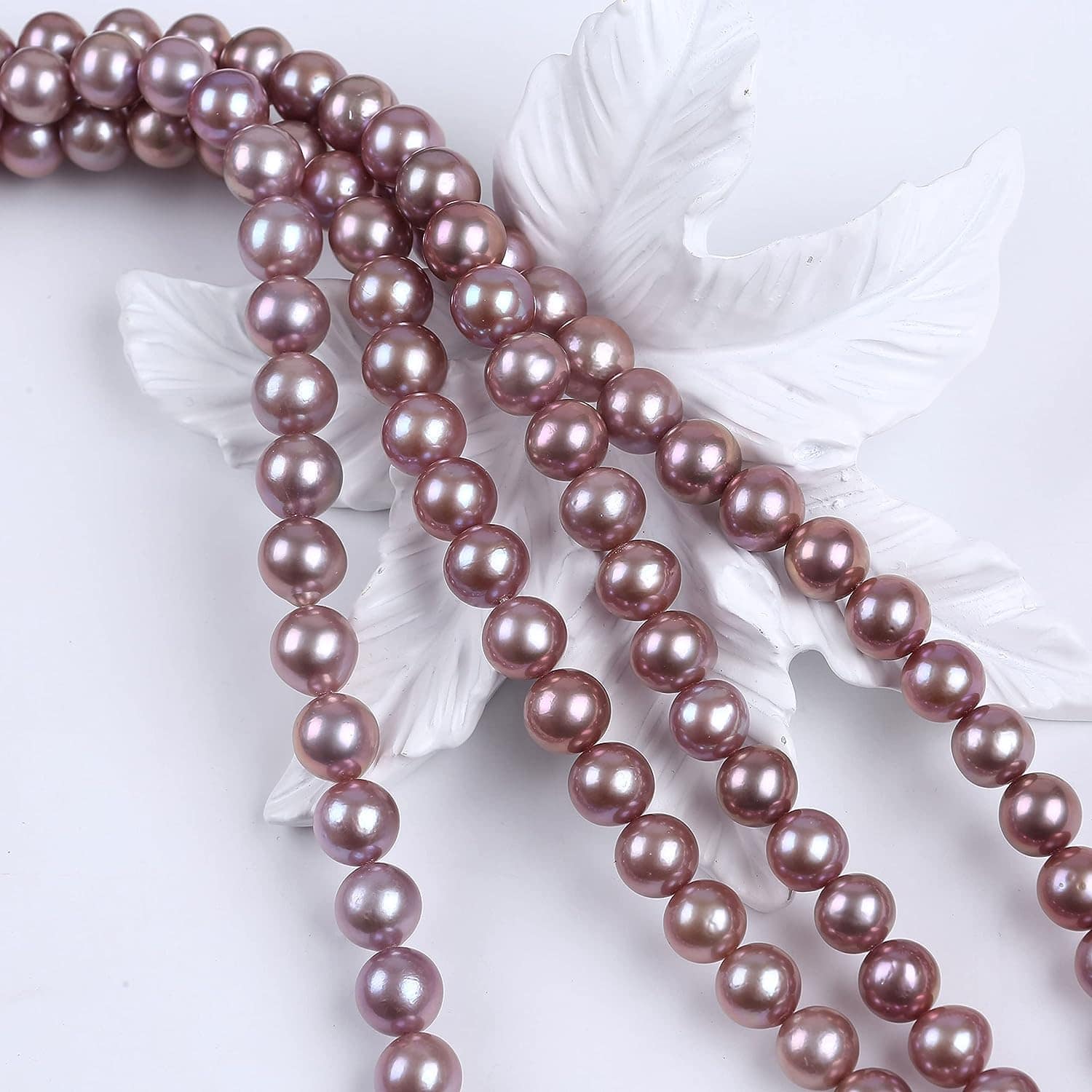 dark purple freshwater pearl strands