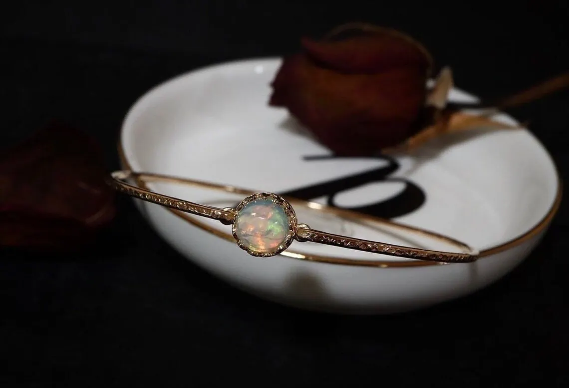 ethiopian opal bangle