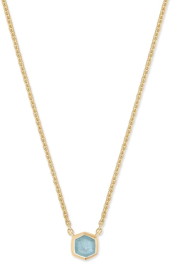 gold vermeil aquamarine necklace