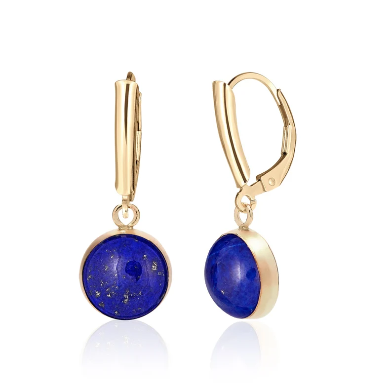 lapis lazuli gold filled earrings