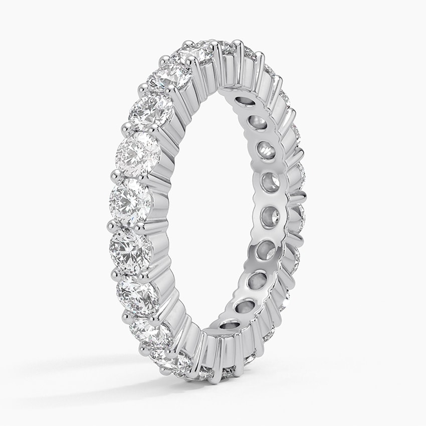 classic prong setting eternity ring