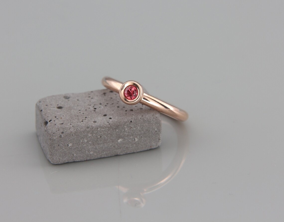 red sapphire stack ring