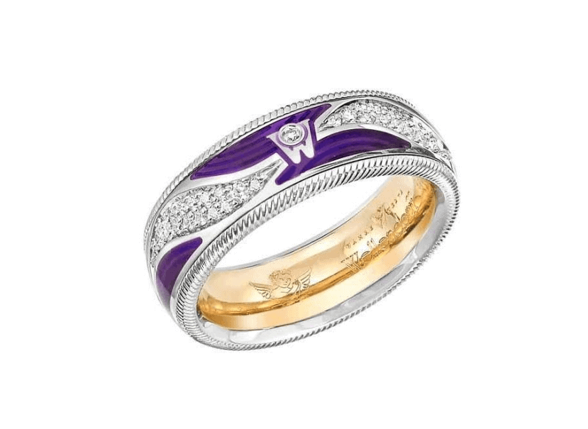 wellendorff purple kiss ring