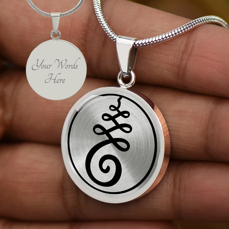 personalized silver unalome pendant necklace