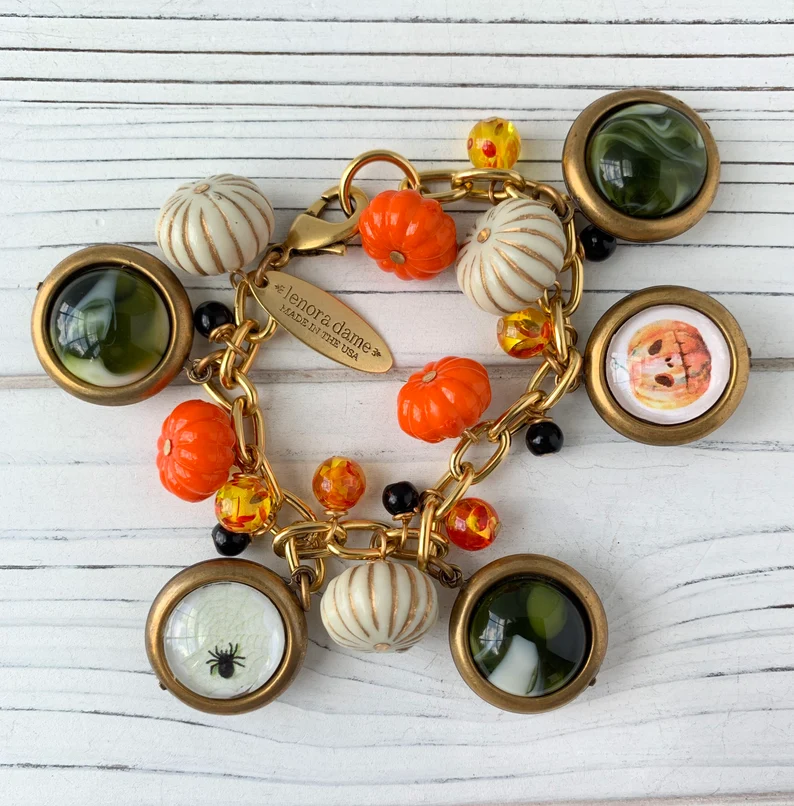 halloween theme charm bracelet