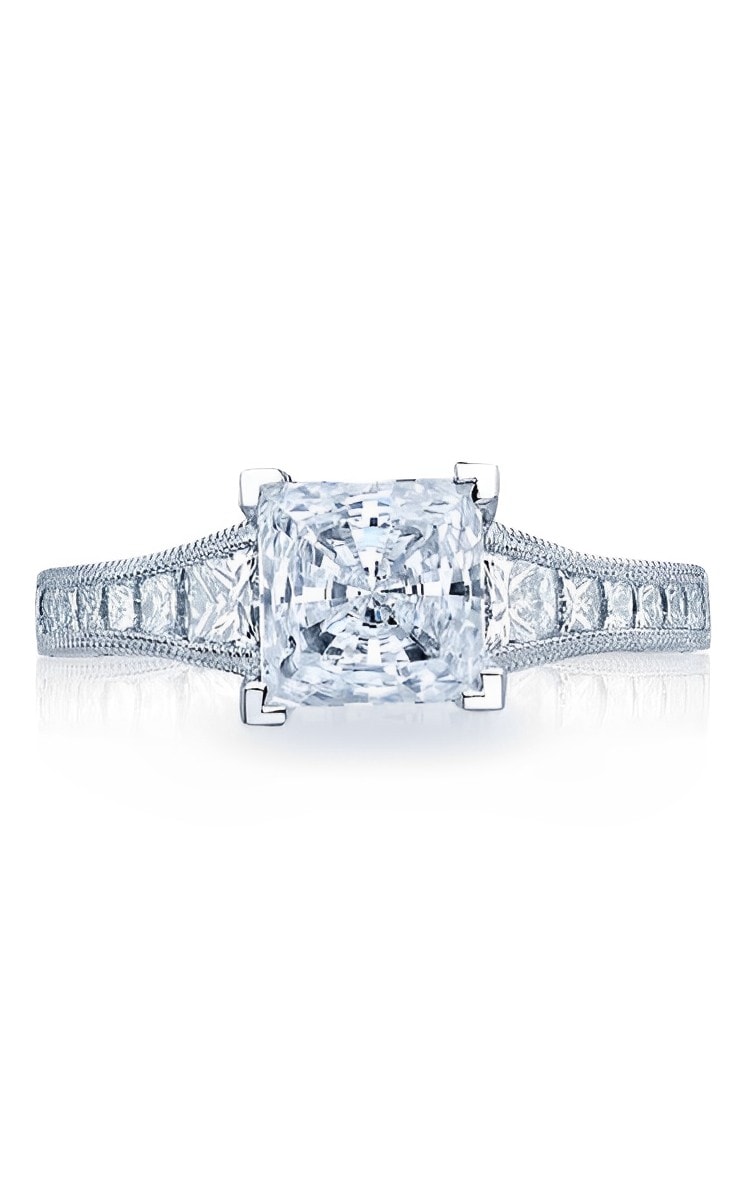 vintage inspired milgrain diamond engagement ring