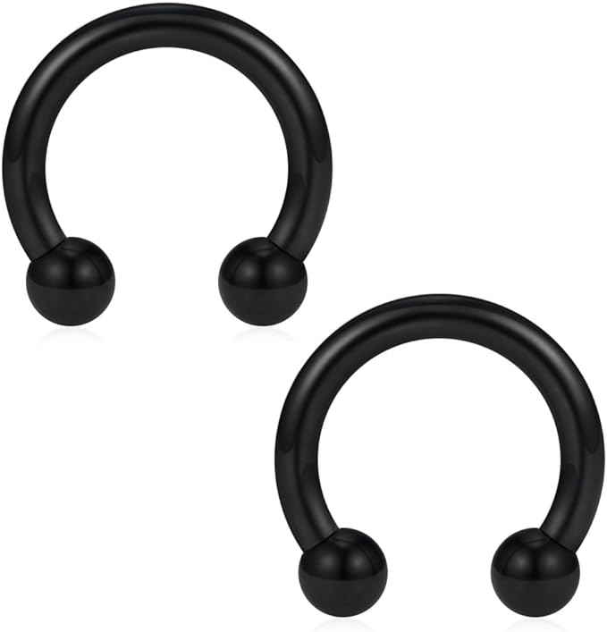 black circular barbells