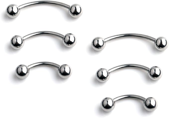 stainless steel curved barbell