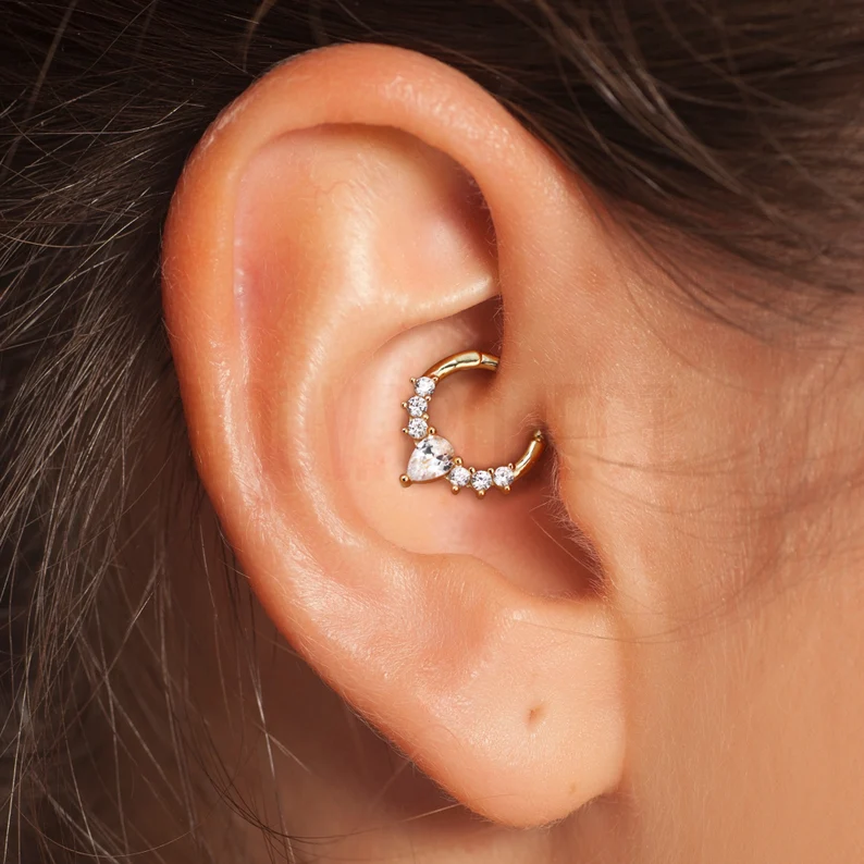 Daith Ear Piercing Hinged Clicker