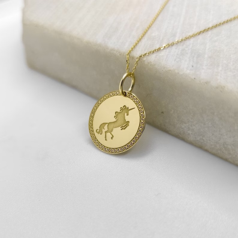 Gold Unicorn Pendant