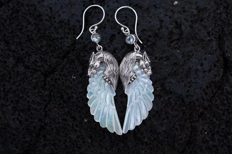 Pegasus Horse Wings earrings