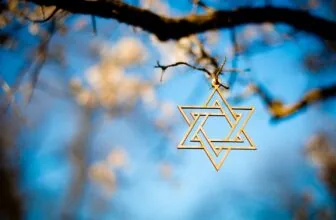 The star of David with Blossoms on a fruit tree