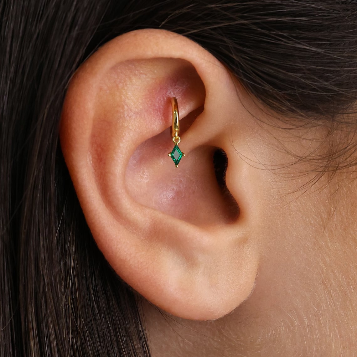 dangle hoop earring for rook piercing