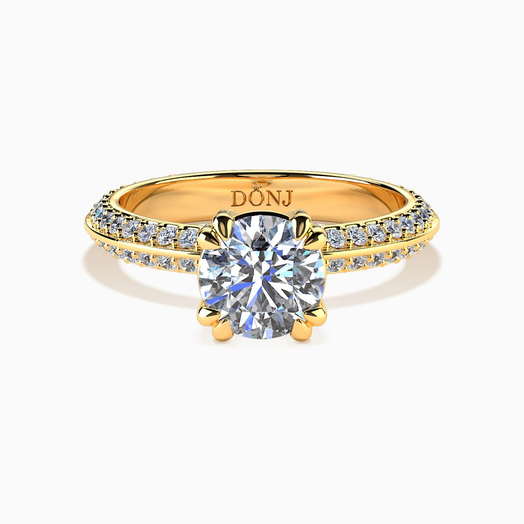 gold solitaire engagement ring