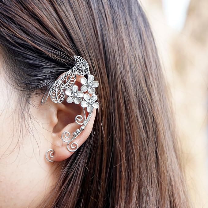 silver filigree wrap earrings