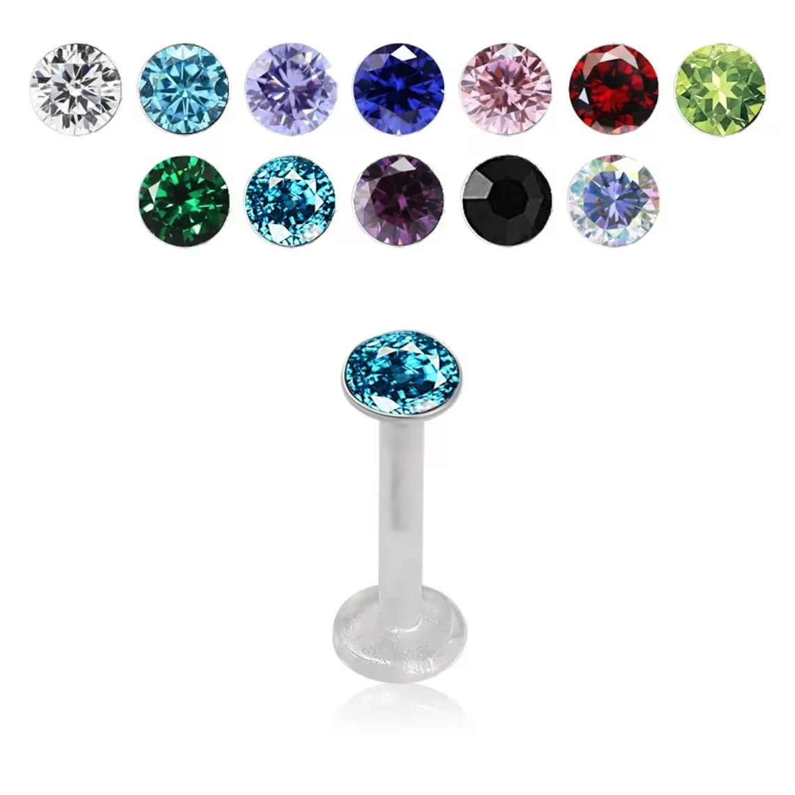 gem studs bioflex labret