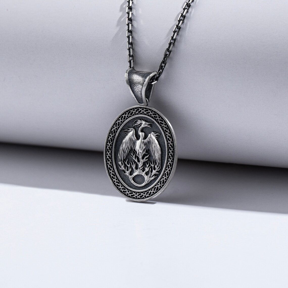 greek phoenix pendant necklace