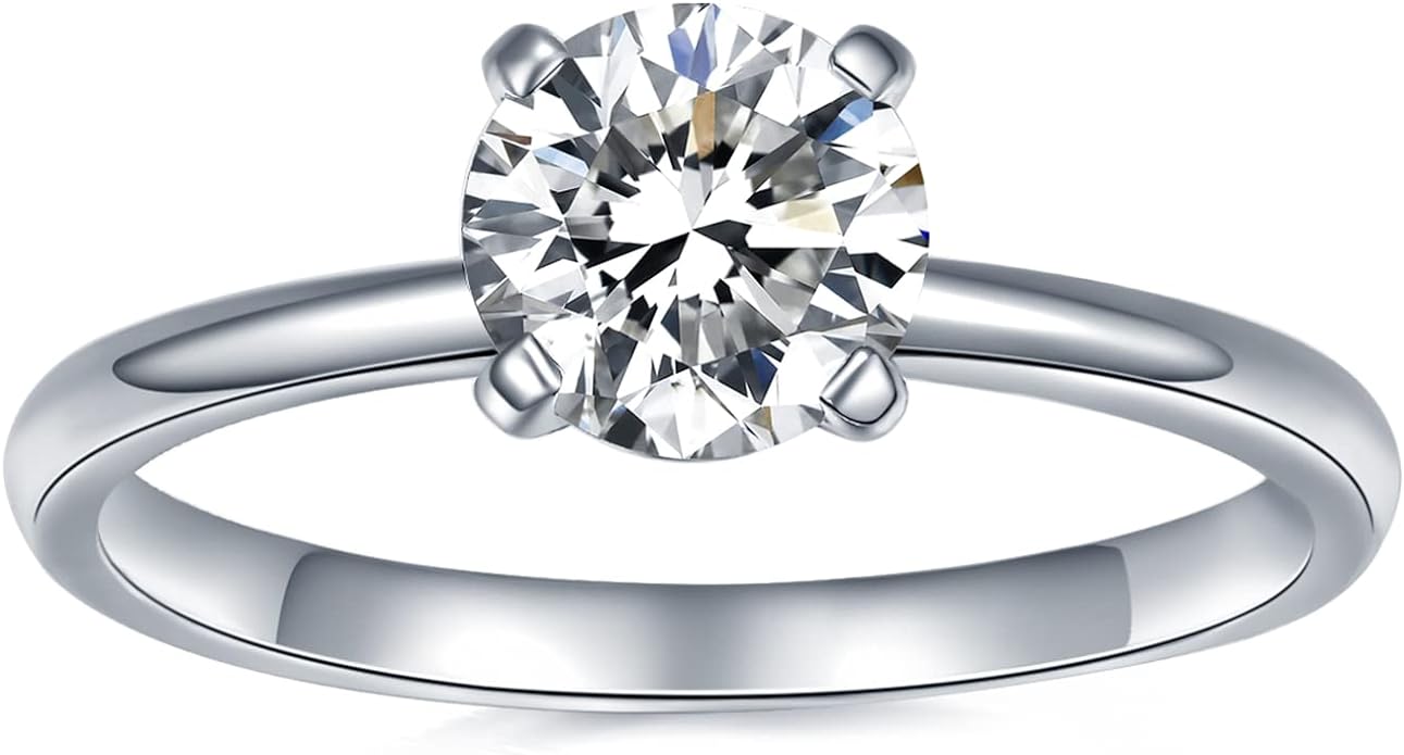 moissanite solitaire engagement ring