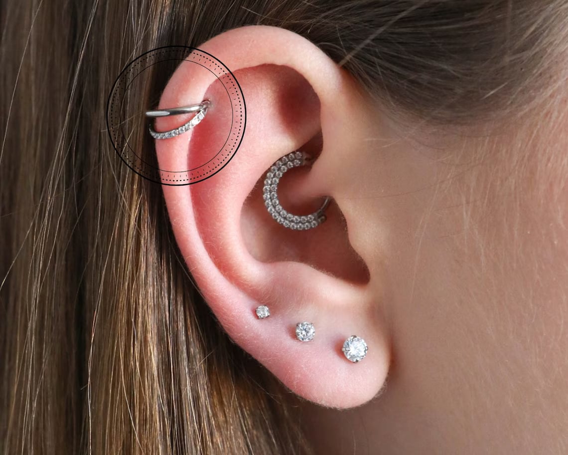 titanium earring for helix piercing