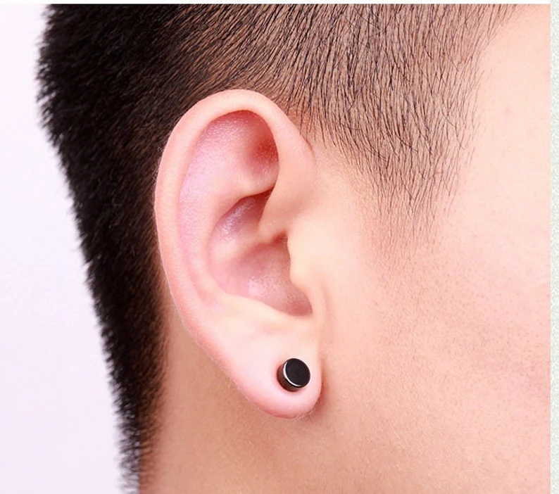 Amazon.com: NEWITIN 6 Pairs Magnetic Stud Earrings for Men Stainless Steel Magnetic  Earrings Men Clip on Earrings Non Piercing Cross Earrings CZ Hoop Dangle Magnetic  Earrings for Men Women: Clothing, Shoes &