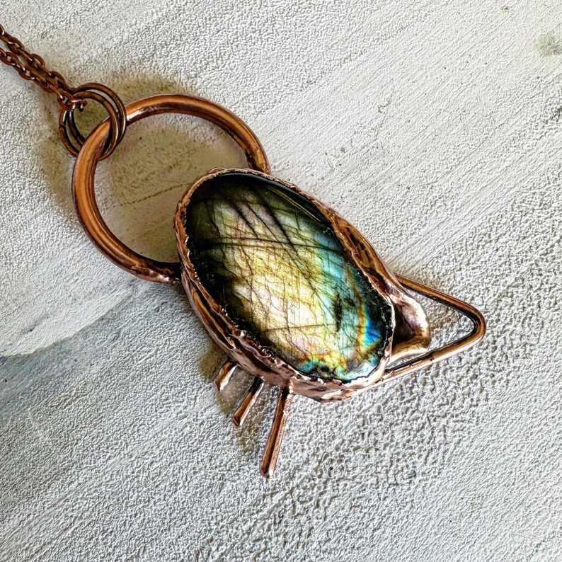 Electroformed Labradorite Pendant