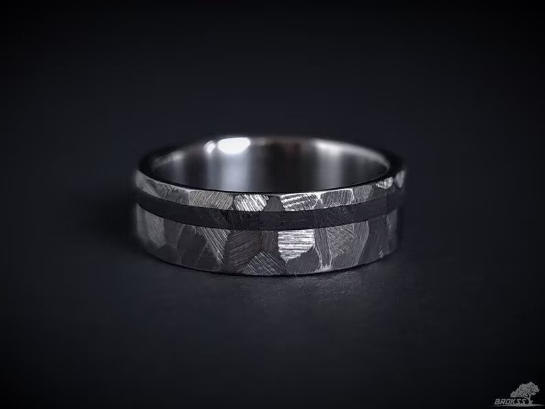 Hammered Titanium Ring